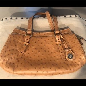 Dooney & Bourke Tan Ostrich Hangbag